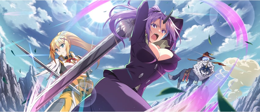 megumin, darkness, rimuru tempest, shion, and ranga (kono subarashii sekai ni shukufuku wo! and 2 more)