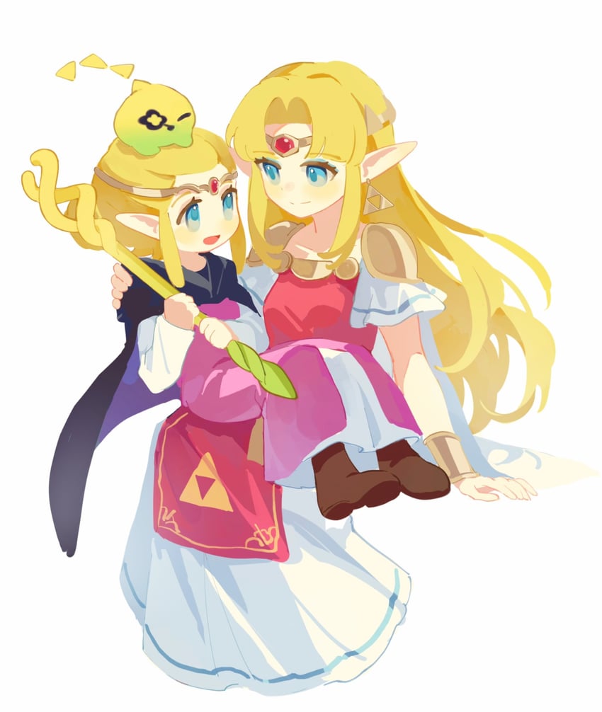 princess zelda and tri (the legend of zelda and 2 more) drawn by mmmaki_0