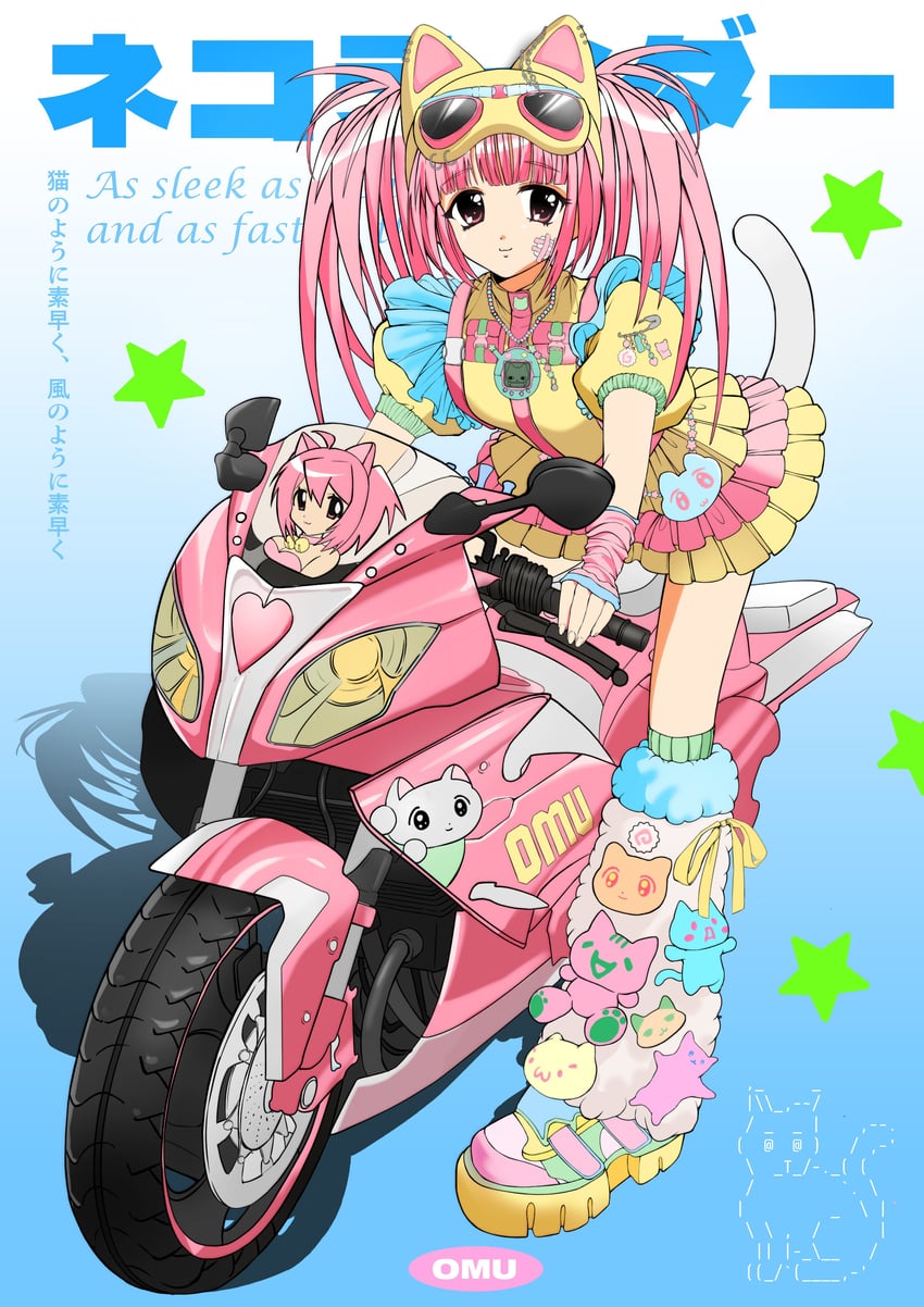 shoboon, mona, and giko neko (original and 3 more) drawn by oomulove