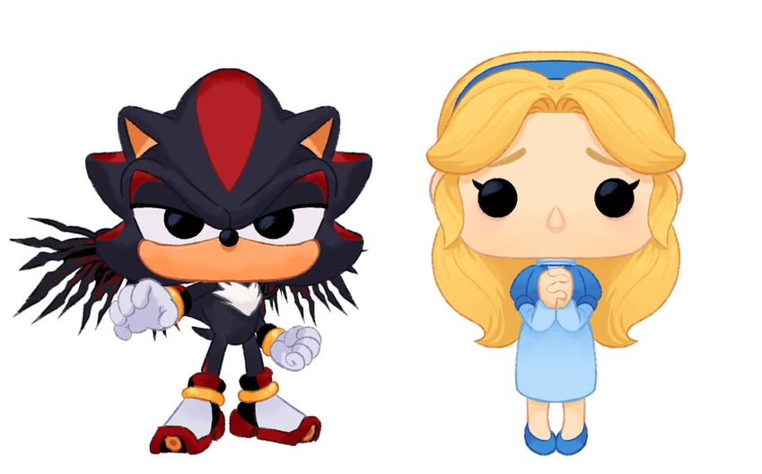 shadow the hedgehog and maria robotnik (sonic and 2 more) drawn by fravoccado