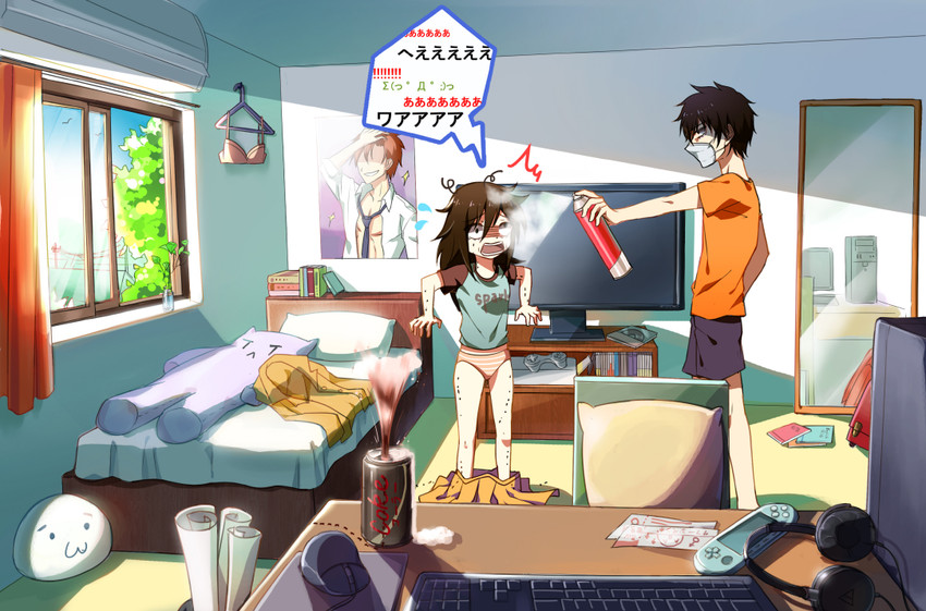 kuroki tomoko and kuroki tomoki (watashi ga motenai no wa dou kangaetemo omaera ga warui!) drawn by yusei_(yuuseisei)