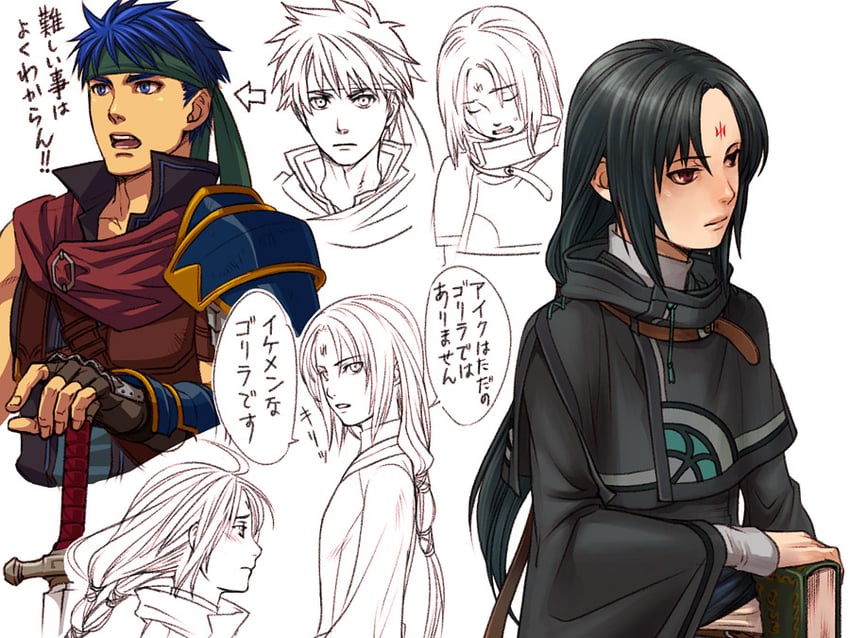 ike and soren (fire emblem and 2 more) drawn by kobashi_(hodohodo)