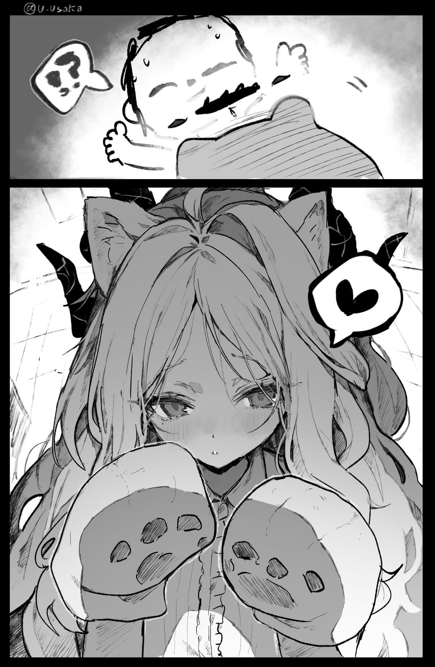 sensei, doodle sensei, and hina (blue archive) drawn by inusaka