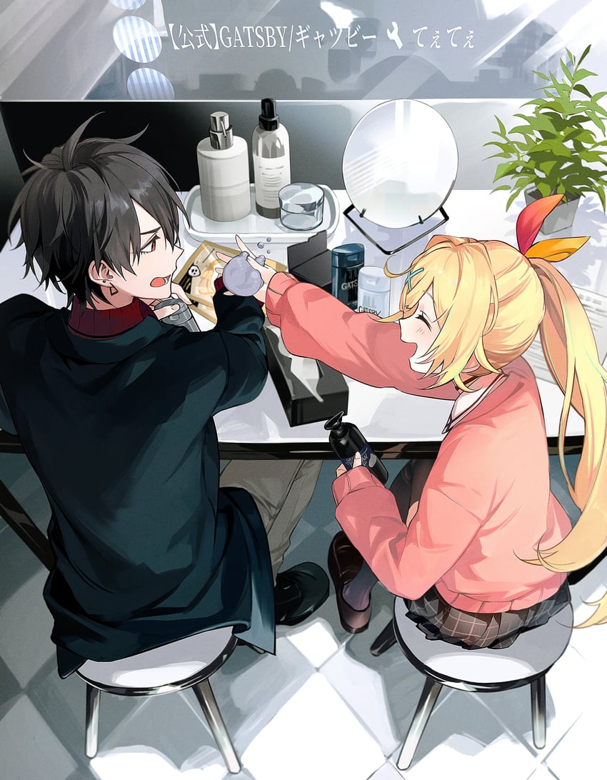 hoshikawa sara and yumeoi kakeru (nijisanji) drawn by iv_4t