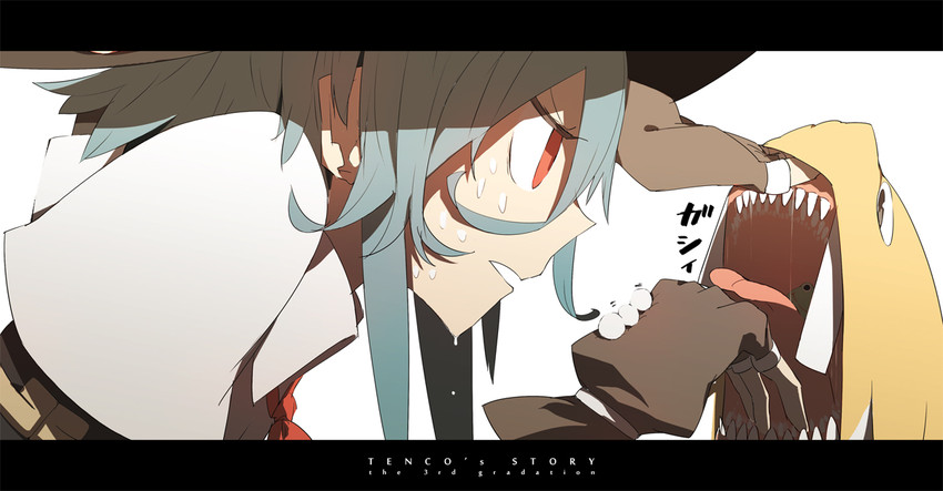 hinanawi tenshi and kerotan (touhou and 1 more) drawn by siirakannu