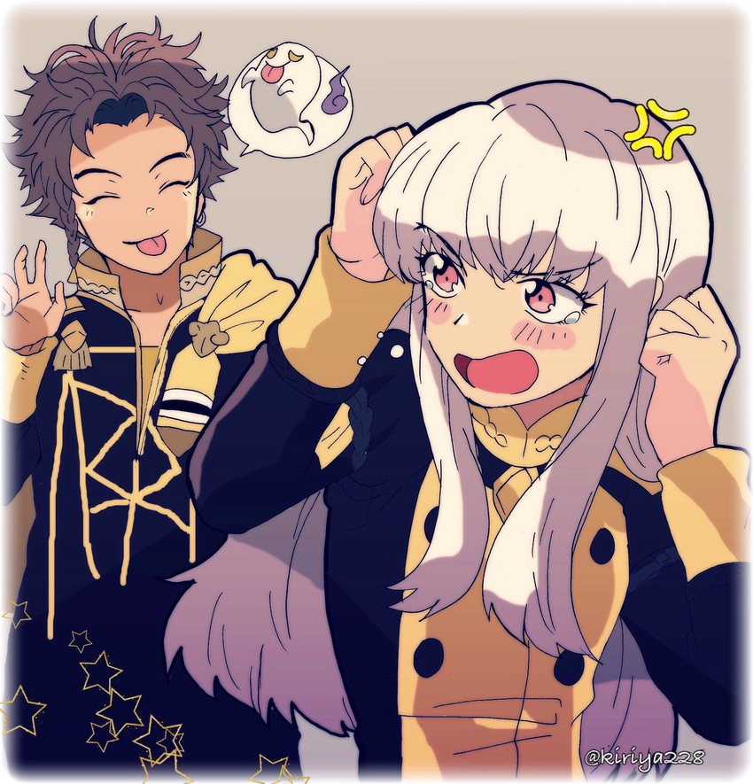 lysithea von ordelia and claude von riegan (fire emblem and 1 more) drawn by kiriya_(552260)