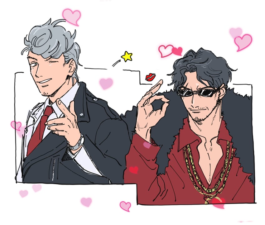 amayado rei and amaguni hitoya (hypnosis mic) drawn by x09cc