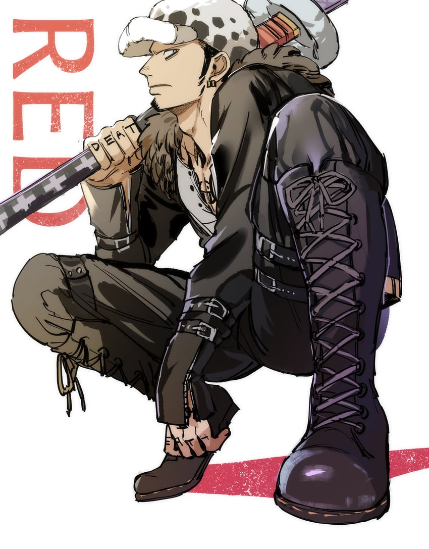 trafalgar law (one piece and 1 more) drawn by santagawa