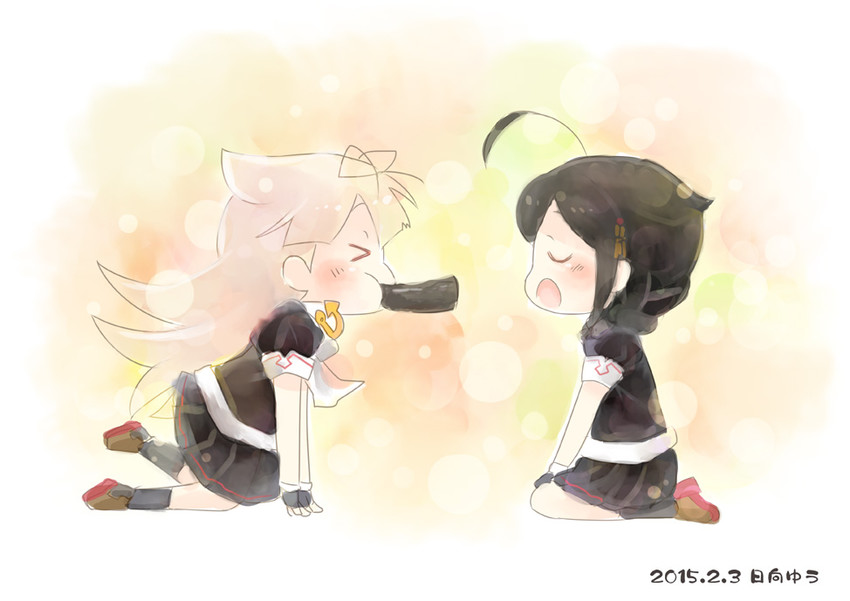 shigure, yuudachi, shigure kai ni, and yuudachi kai ni (kantai collection) drawn by hinata_yuu