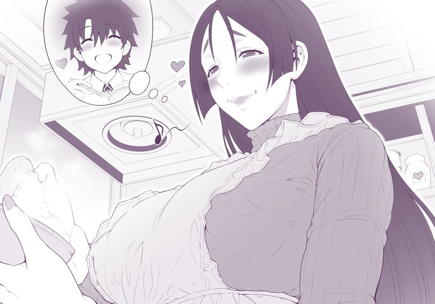 fujimaru ritsuka and minamoto no raikou (fate and 1 more) drawn by aoyama_akira