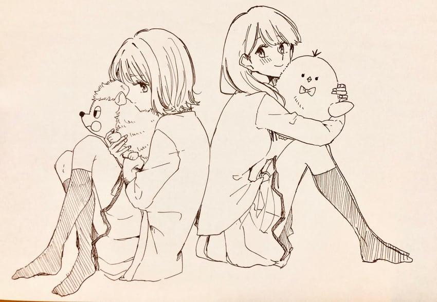 honda sora and sakurai ayaka (lonely girl ni sakaraenai) drawn by kashikaze