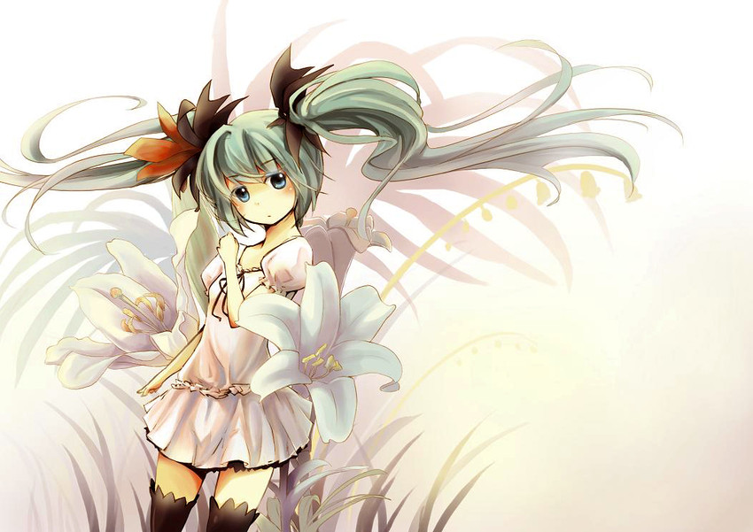 hatsune miku (vocaloid and 1 more) drawn by zhao_shuwen