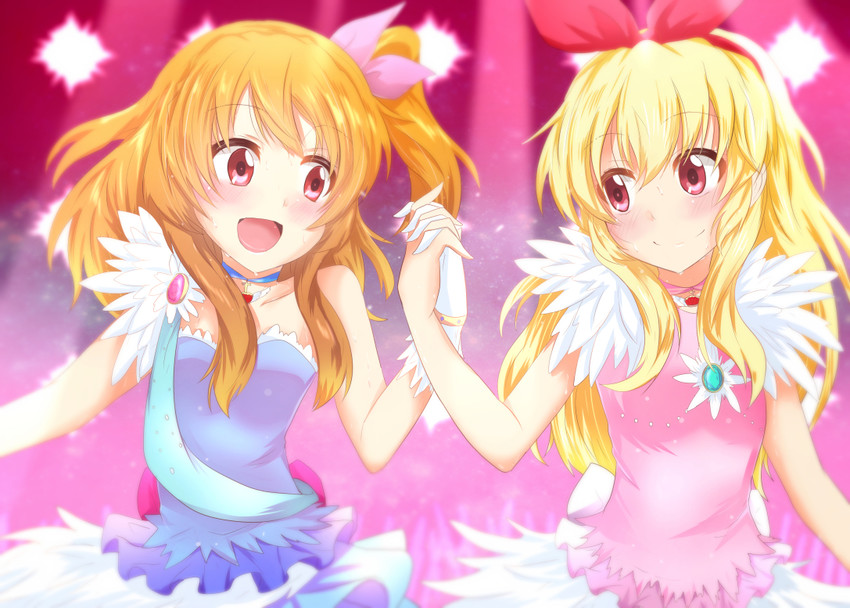 hoshimiya ichigo and ozora akari (aikatsu!) drawn by ram_hachimin