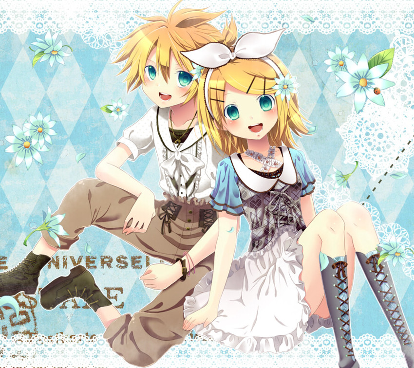 kagamine rin and kagamine len (vocaloid) drawn by sinwa_(tamaki)