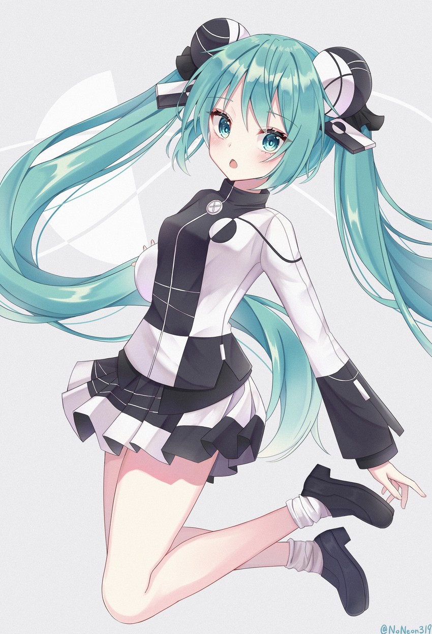 hatsune miku (vocaloid and 2 more) drawn by noneon319
