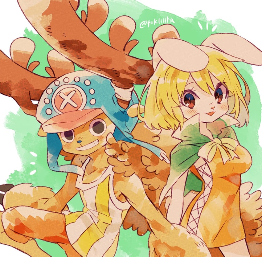 tony tony chopper and carrot (one piece) drawn by tokuura