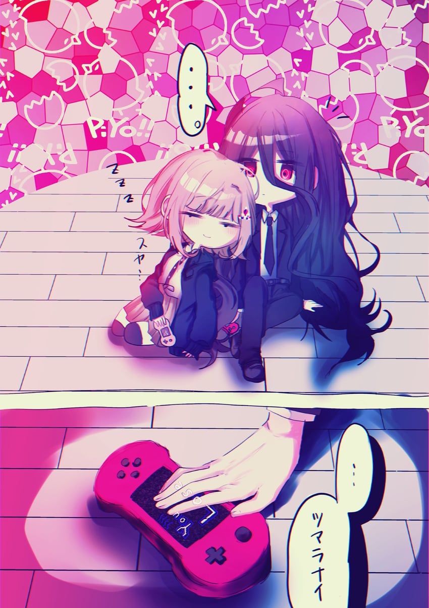 nanami chiaki and kamukura izuru (danganronpa and 1 more) drawn by sagara_(so_ura)