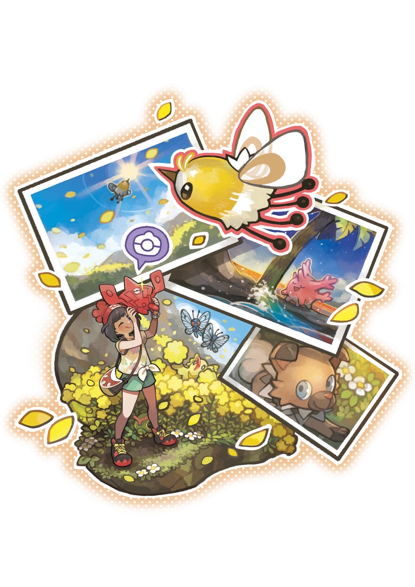selene, rotom, butterfree, cutiefly, rotom dex, and 2 more (pokemon and 1 more)