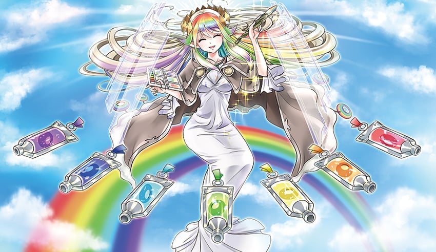 the weather painter rainbow (yu-gi-oh!) drawn by chomose