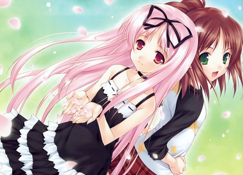 himemiya ruri and hoshino erika (garden) drawn by hagure_keg