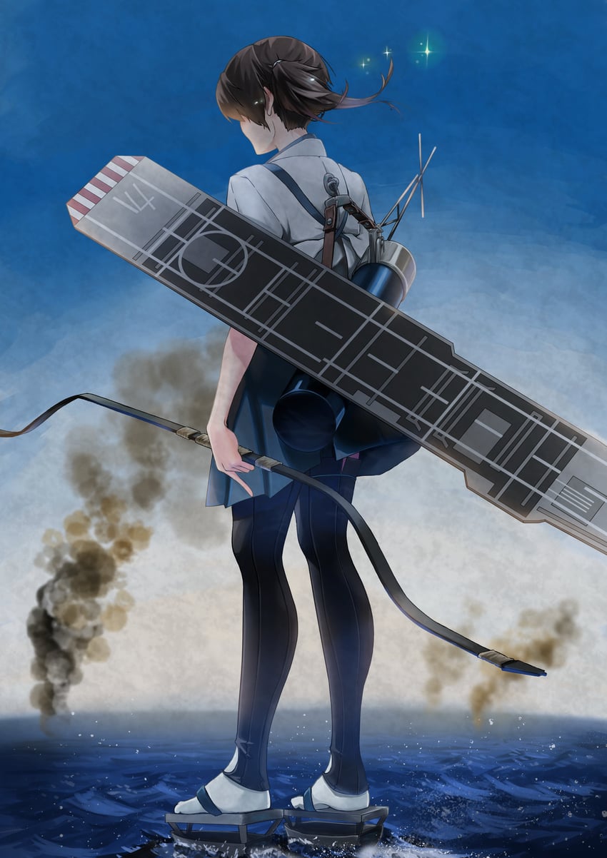 kaga and kaga kai ni (kantai collection) drawn by echo-kilo