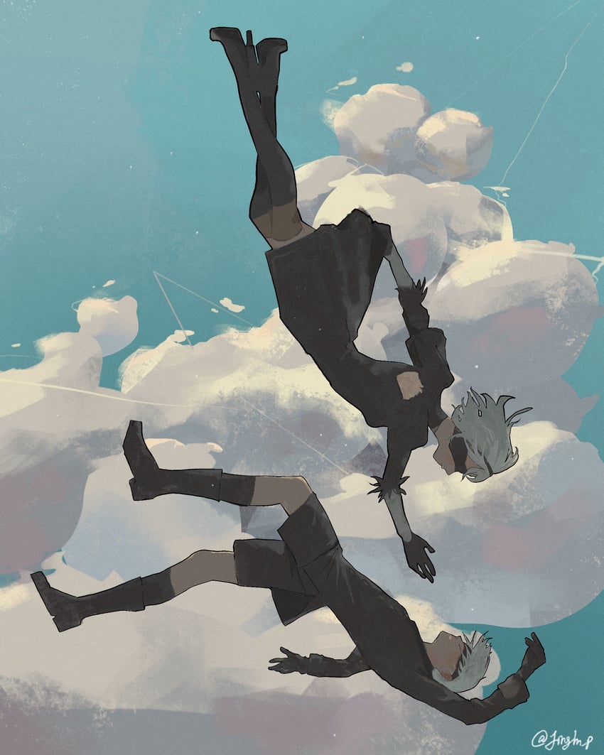 2b and 9s (nier and 1 more) drawn by user_ksrh7347