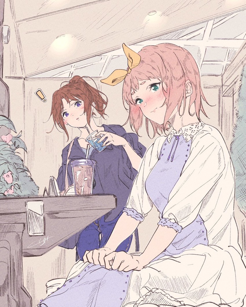 nakagawa natsuki and yoshikawa yuuko (hibike! euphonium) drawn by kuzia_(atarayo)