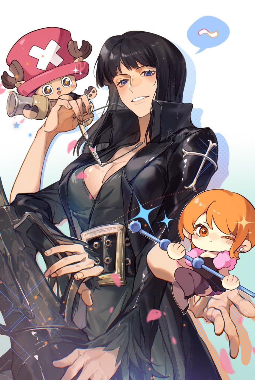 nami, nico robin, and tony tony chopper (one piece and 1 more) drawn by xuchuan