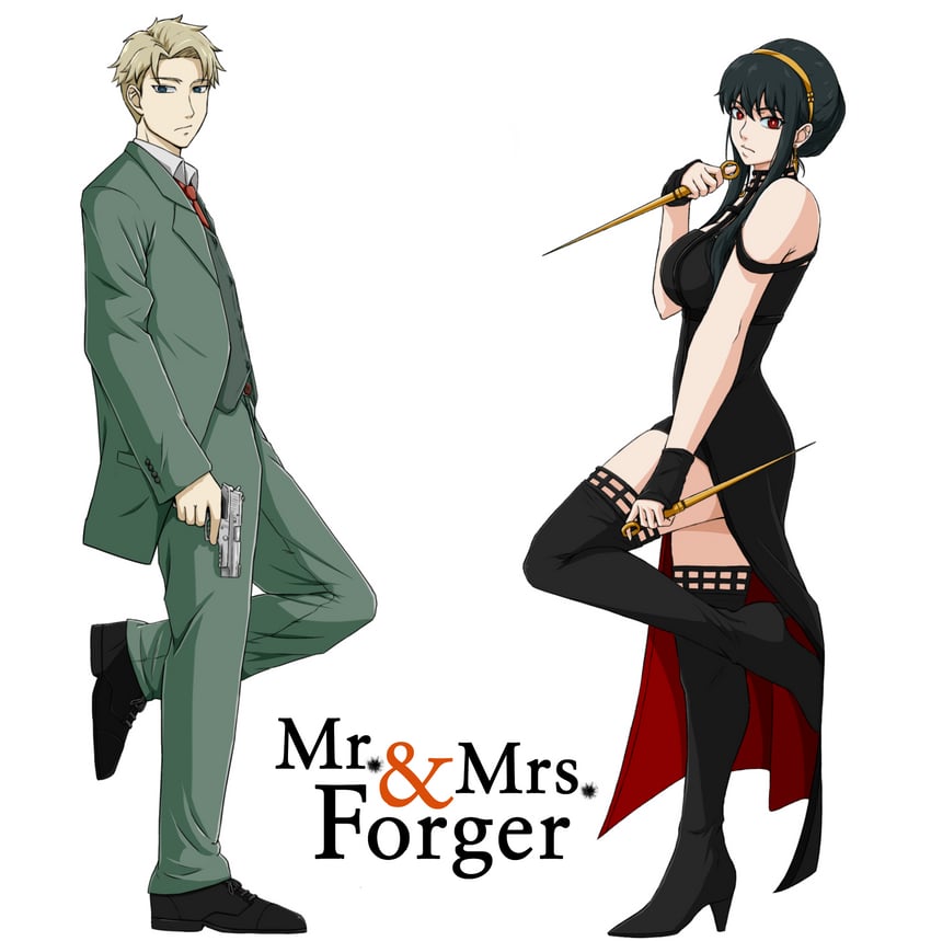 yor briar and twilight (spy x family and 1 more) drawn by shadyoaks_(lucknuts)