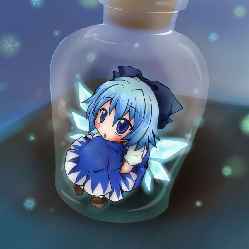 cirno (touhou and 1 more) drawn by kamui_setsuna