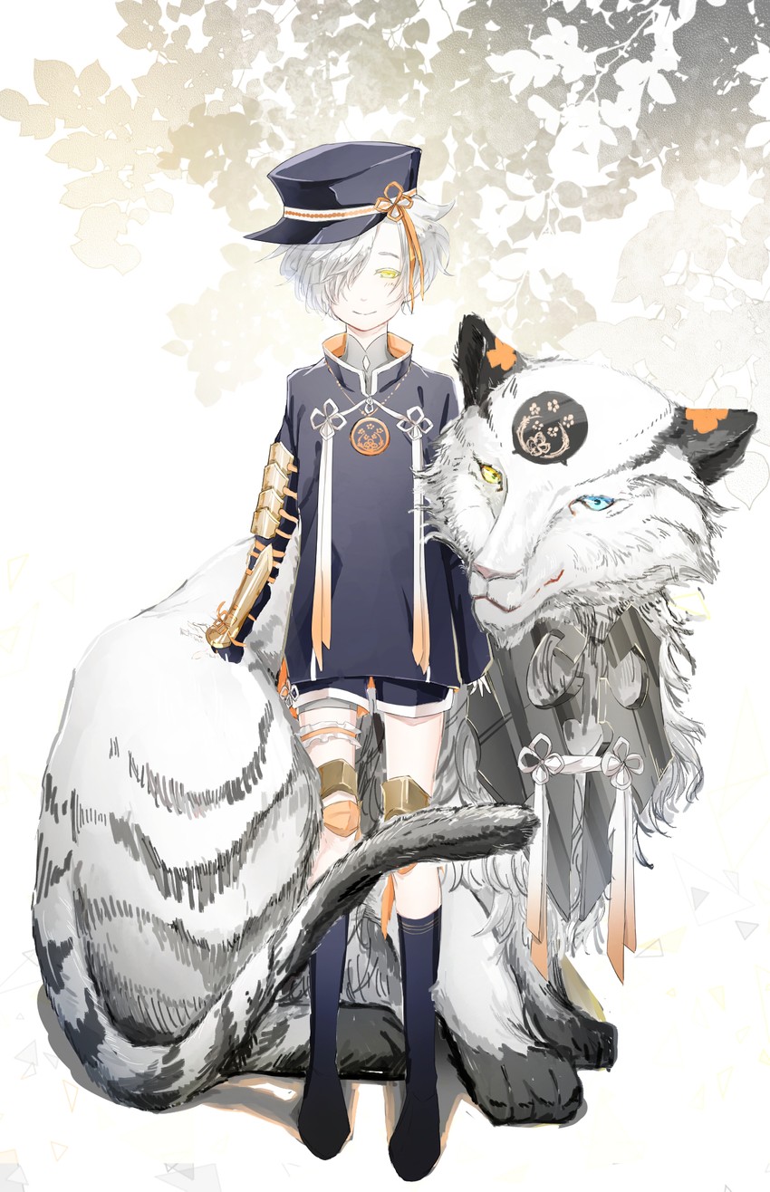gokotai and gokotai's tigers (touken ranbu) drawn by kyousituyasan