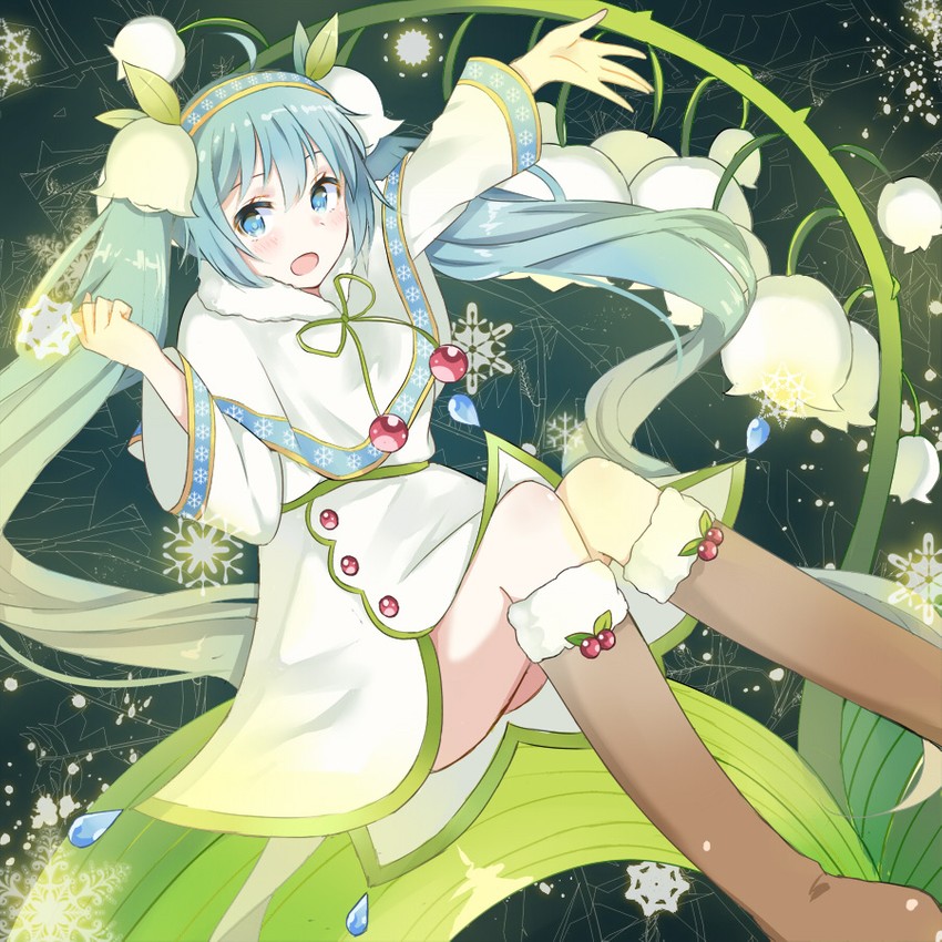 hatsune miku and yuki miku (vocaloid) drawn by swon_(joy200892)