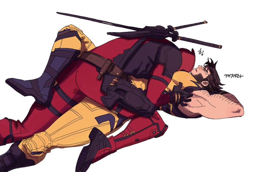 wolverine and deadpool (marvel and 4 more) drawn by ppoooooolvrmm