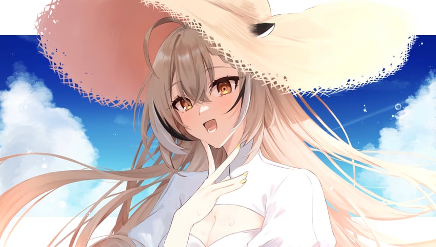 nanashi mumei (hololive and 1 more) drawn by mashiro_io
