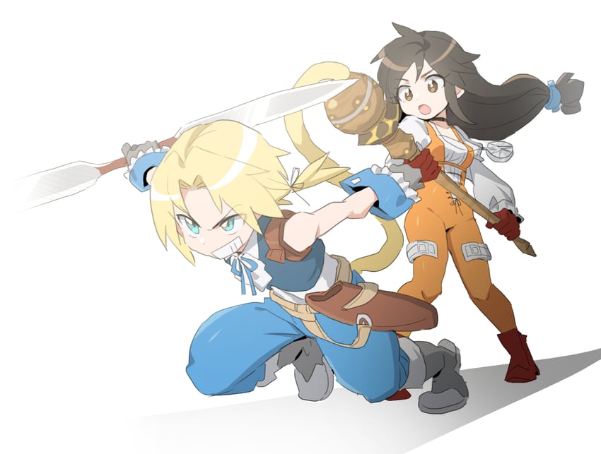 zidane tribal and garnet til alexandros xvii (final fantasy and 1 more) drawn by dede_(qwea_00000)