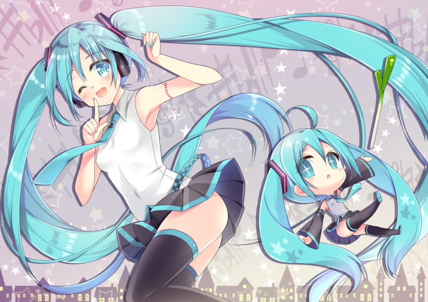 hatsune miku (vocaloid) drawn by ringo_sui