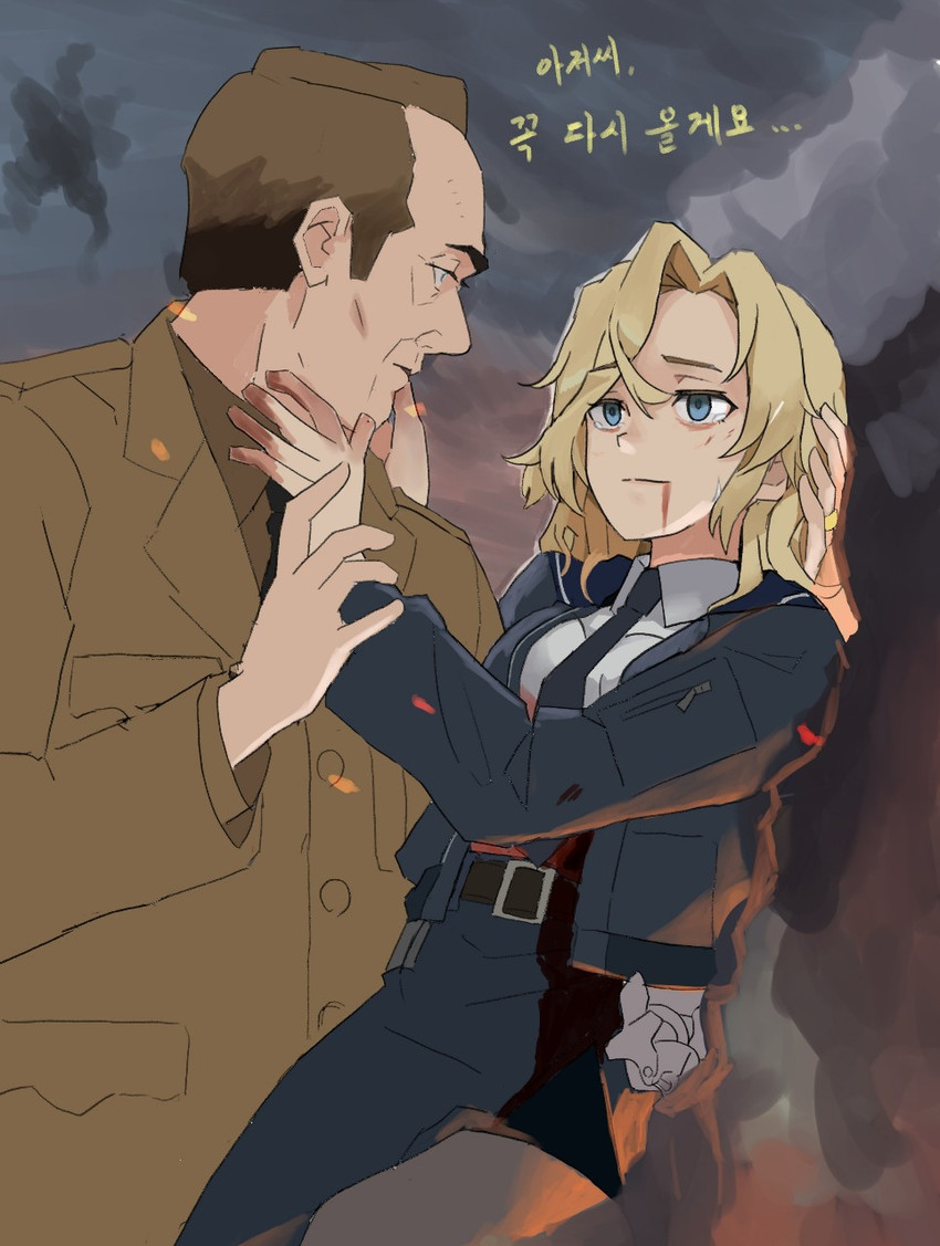 hornet and jimmy doolittle (kantai collection and 1 more) drawn by wani_(perfect_han)