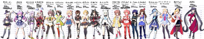 shirakami fubuki, hoshimachi suisei, nekomata okayu, minato aqua, sakura miko, and 14 more (hololive) drawn by kiyo_(dualmoon)