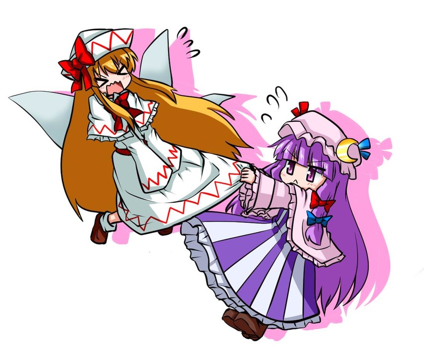patchouli knowledge and lily white (touhou) drawn by sumiya_nadateru