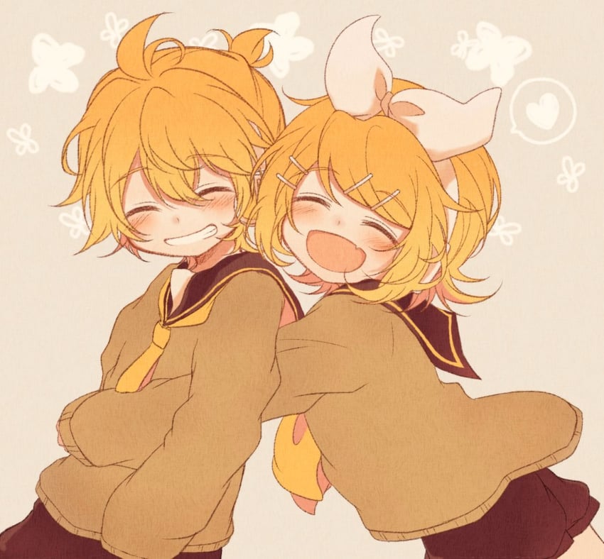 kagamine rin and kagamine len (vocaloid) drawn by mattari_haruto