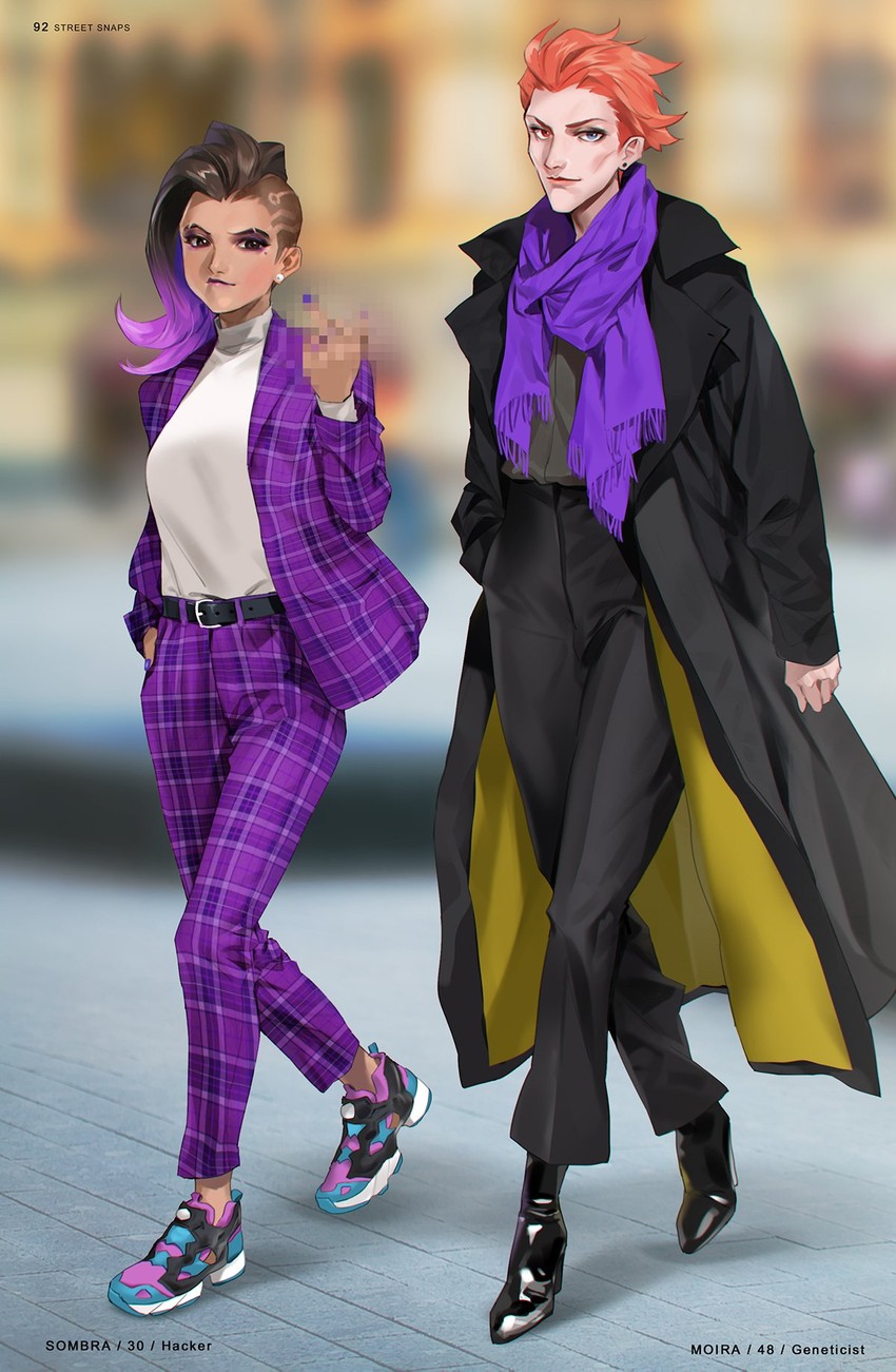 sombra and moira (overwatch and 1 more) drawn by yd_(orange_maru)
