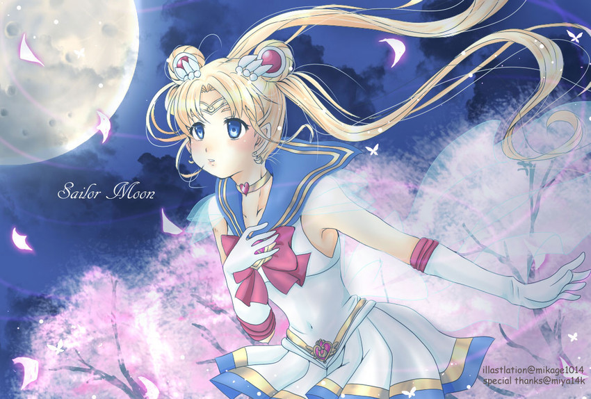 tsukino usagi, sailor moon, and super sailor moon (bishoujo senshi sailor moon) drawn by mikage_(hotair)