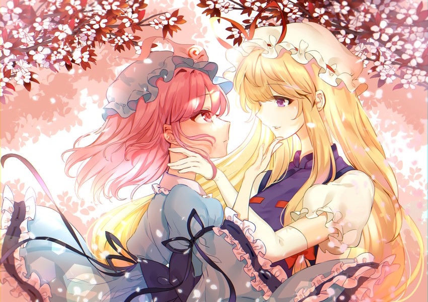 yakumo yukari and saigyouji yuyuko (touhou) drawn by kanta_(pixiv9296614)
