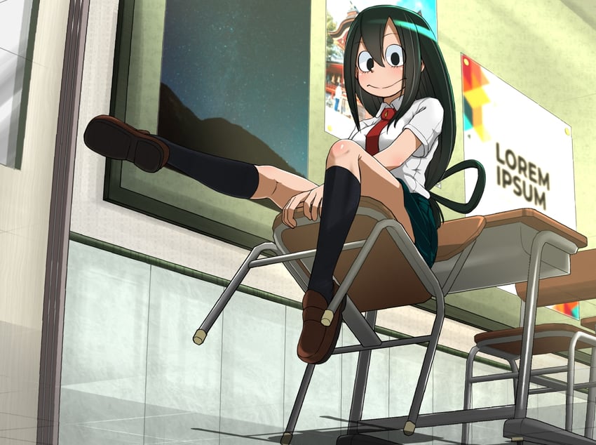 asui tsuyu (boku no hero academia) drawn by ushio_shinshia