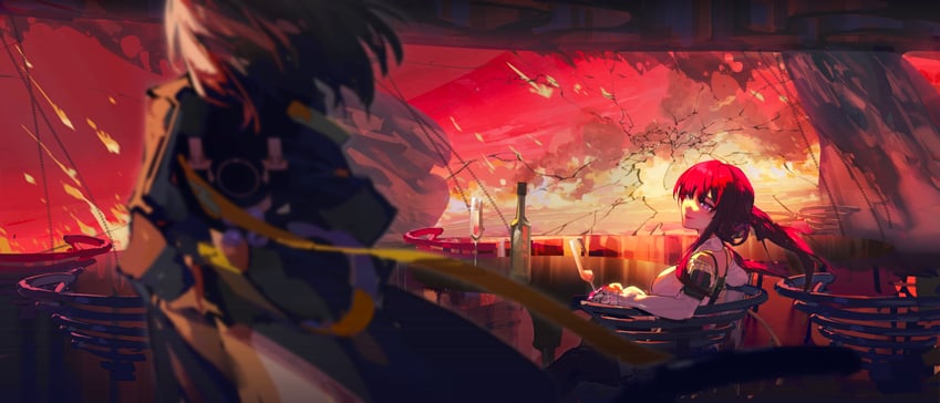 trailblazer, stelle, and kafka (honkai and 1 more) drawn by rafaelaaa