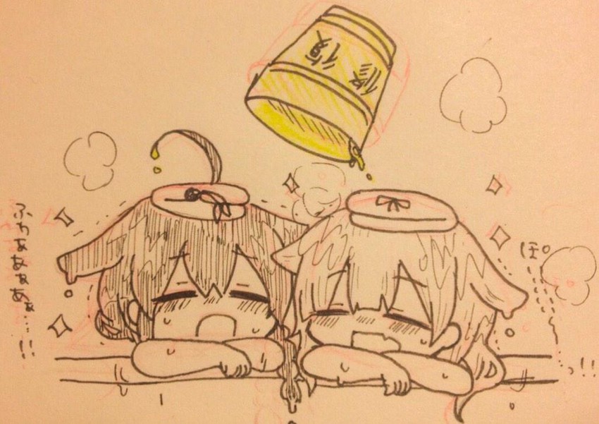 shigure, yuudachi, shigure kai ni, and yuudachi kai ni (kantai collection) drawn by jako_(jakoo21)