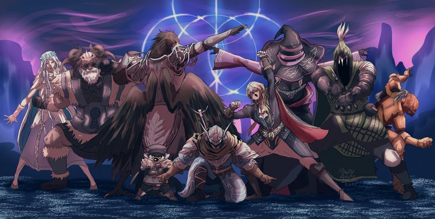 recluse, revenant, duchess, wylder, guardian, and 3 more (dragon ball and 3 more) drawn by o'donnis