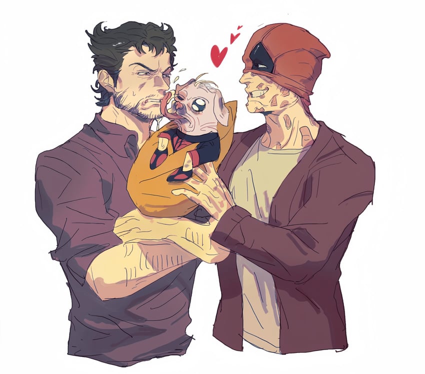 wolverine, deadpool, and dogpool (marvel and 4 more) drawn by rrriemman