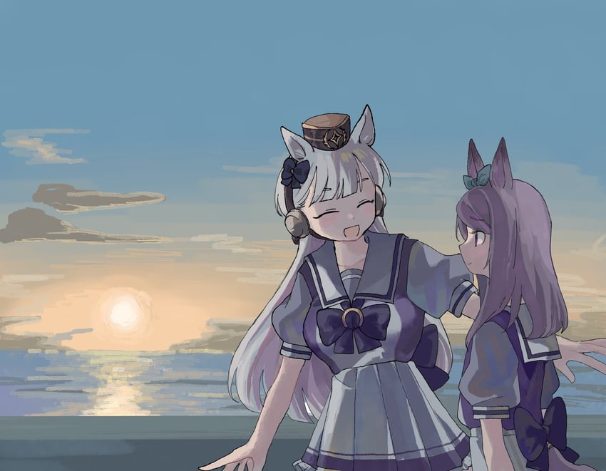 gold ship and mejiro mcqueen (umamusume) drawn by yuta_uma9