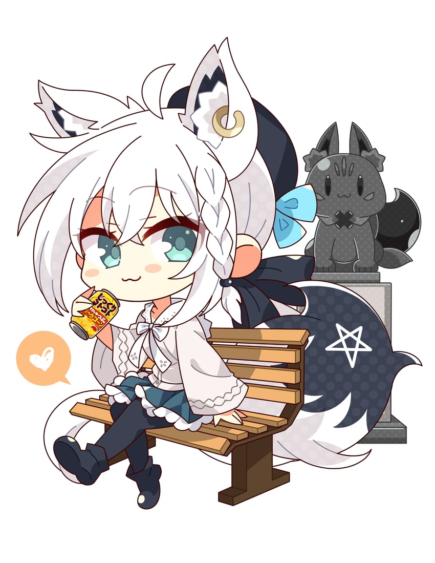 shirakami fubuki, sukonbu, and hachikou (hololive) drawn by 7:08